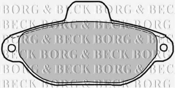 Комплект гальмівних колодок, дискове гальмо BORG & BECK BBP1852