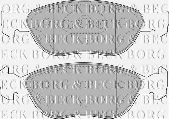 Комплект гальмівних колодок, дискове гальмо BORG & BECK BBP1859