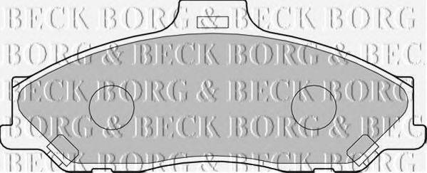 Комплект гальмівних колодок, дискове гальмо BORG & BECK BBP1887