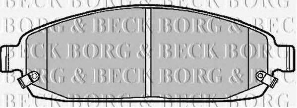Комплект гальмівних колодок, дискове гальмо BORG & BECK BBP1911