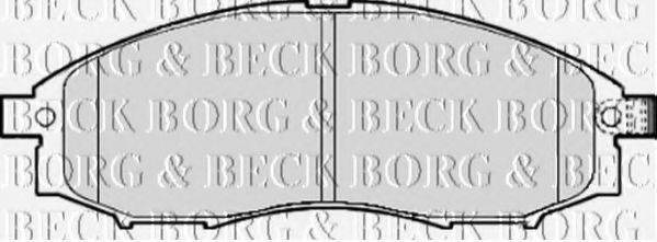 Комплект гальмівних колодок, дискове гальмо BORG & BECK BBP1922
