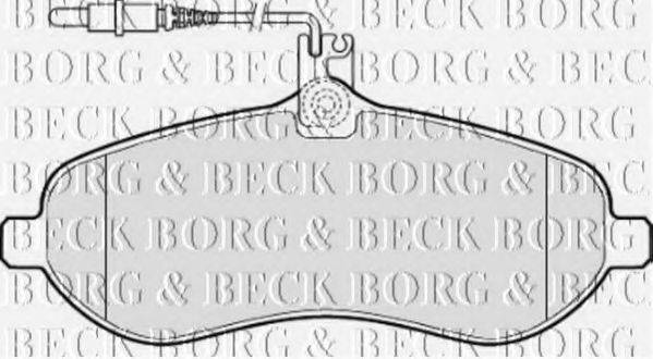 Комплект гальмівних колодок, дискове гальмо BORG & BECK BBP2030