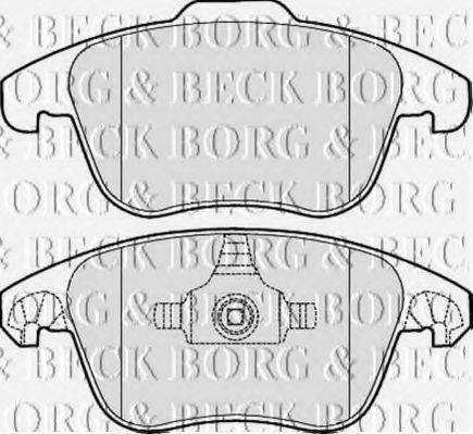 Комплект гальмівних колодок, дискове гальмо BORG & BECK BBP2046