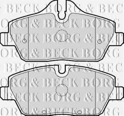 Комплект гальмівних колодок, дискове гальмо BORG & BECK BBP2051