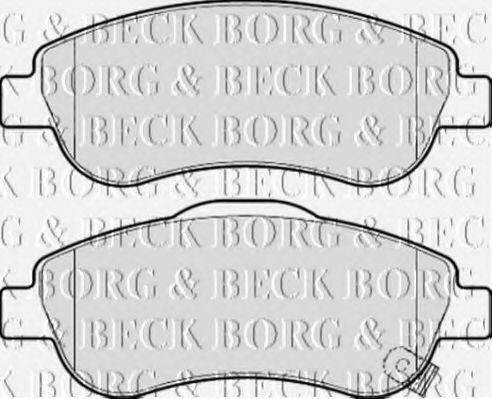 Комплект гальмівних колодок, дискове гальмо BORG & BECK BBP2074