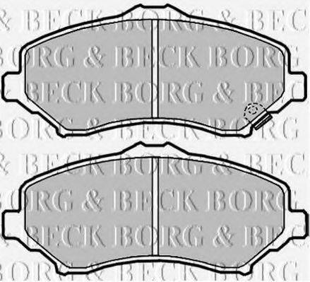 Комплект гальмівних колодок, дискове гальмо BORG & BECK BBP2089