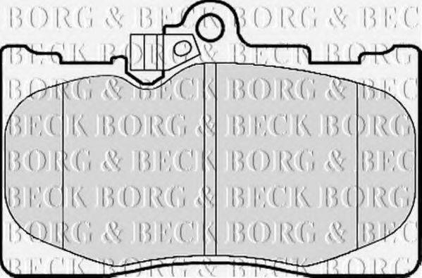 Комплект гальмівних колодок, дискове гальмо BORG & BECK BBP2153