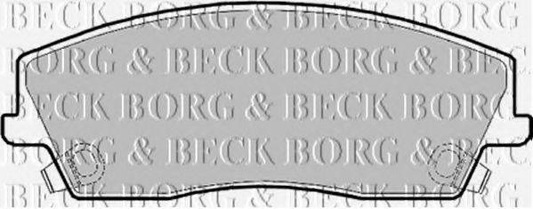 Комплект гальмівних колодок, дискове гальмо BORG & BECK BBP2167