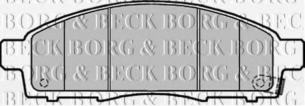 Комплект гальмівних колодок, дискове гальмо BORG & BECK BBP2189
