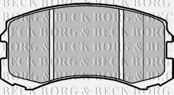 Комплект гальмівних колодок, дискове гальмо BORG & BECK BBP2201