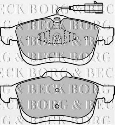 Комплект гальмівних колодок, дискове гальмо BORG & BECK BBP2250