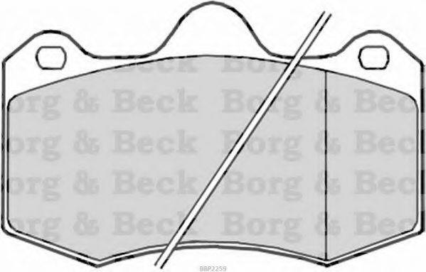 BORG & BECK BBP2259 Комплект тормозных колодок, дисковый тормоз