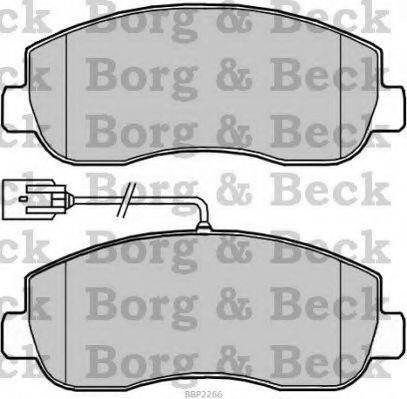 BORG & BECK BBP2266 Комплект гальмівних колодок, дискове гальмо