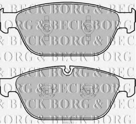 Комплект гальмівних колодок, дискове гальмо BORG & BECK BBP2293