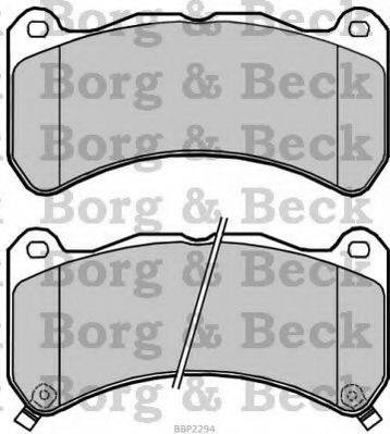 Комплект тормозных колодок, дисковый тормоз BORG & BECK BBP2294