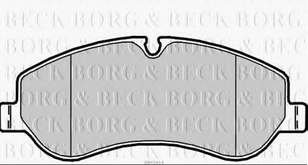 BORG & BECK BBP2414 Комплект гальмівних колодок, дискове гальмо