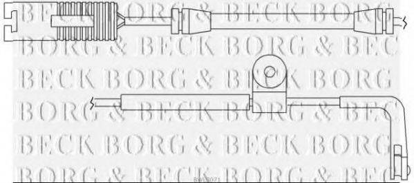 BORG & BECK BWL3071 Сигналізатор, знос гальмівних колодок