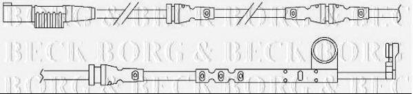 BORG & BECK BWL3116 Сигнализатор, износ тормозных колодок