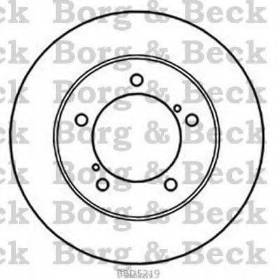 гальмівний диск BORG & BECK BBD5219