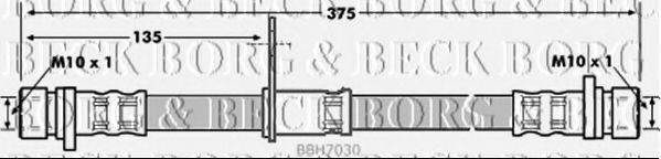 BORG & BECK BBH7030 Тормозной шланг