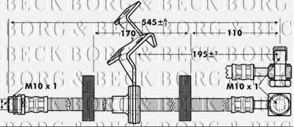 BORG & BECK BBH7087 Тормозной шланг