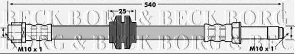 BORG & BECK BBH7097 Тормозной шланг