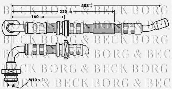 BORG & BECK BBH7211 Тормозной шланг