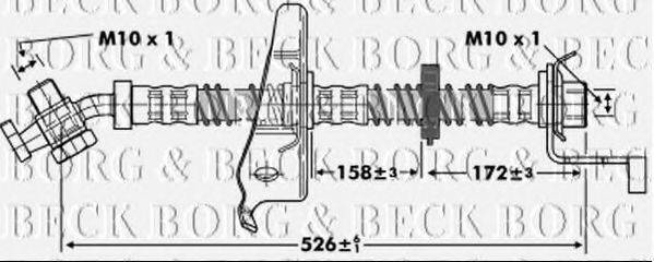 Гальмівний шланг BORG & BECK BBH6803