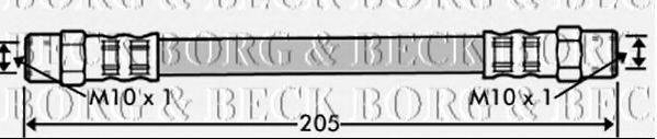 Тормозной шланг BORG & BECK BBH7340