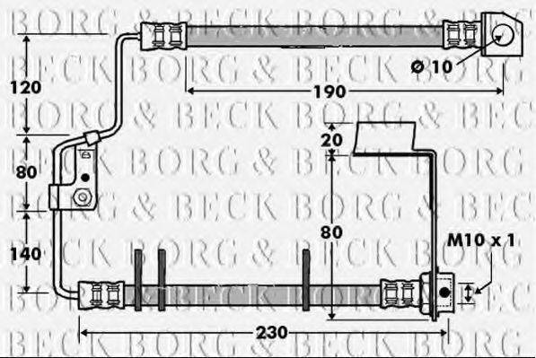 BORG & BECK BBH7410 Тормозной шланг