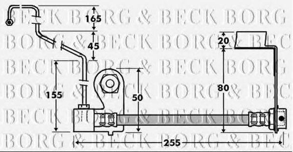 Тормозной шланг BORG & BECK BBH7413