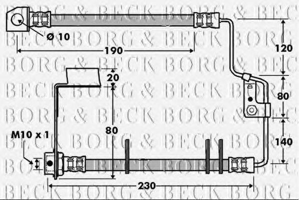 BORG & BECK BBH7416 Тормозной шланг