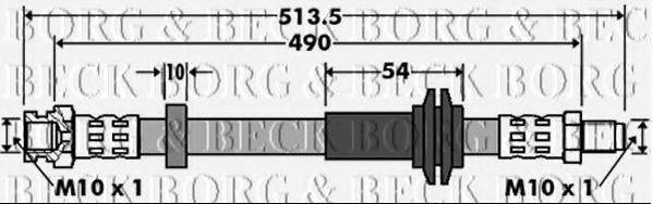 Тормозной шланг BORG & BECK BBH7423