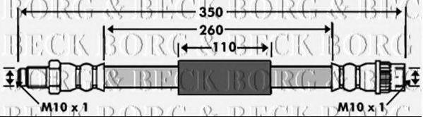 Тормозной шланг BORG & BECK BBH7512