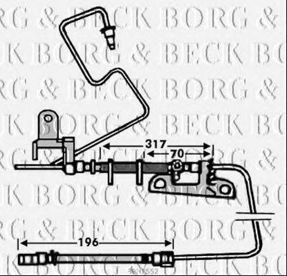 Тормозной шланг BORG & BECK BBH7552