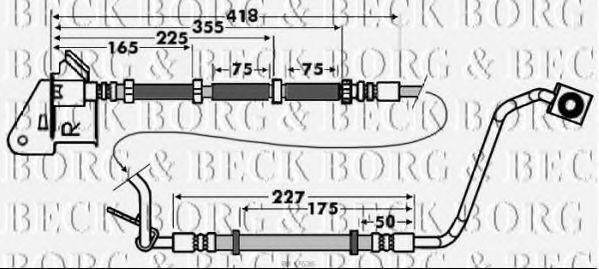 BORG & BECK BBH7626 Тормозной шланг