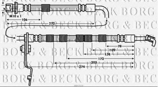 Гальмівний шланг BORG & BECK BBH7636