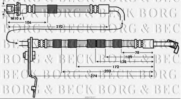 Тормозной шланг BORG & BECK BBH7637
