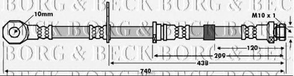 BORG & BECK BBH7645 Тормозной шланг