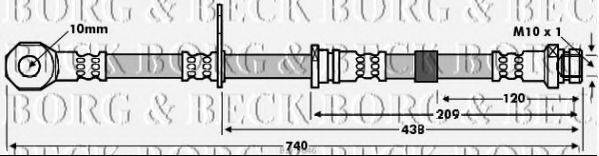 BORG & BECK BBH7646 Тормозной шланг