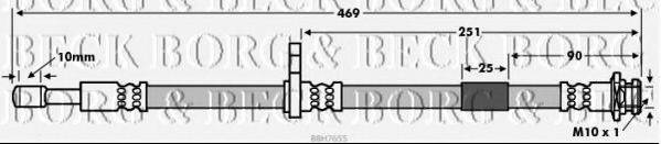 BORG & BECK BBH7655 Тормозной шланг
