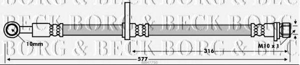 BORG & BECK BBH7750 Тормозной шланг