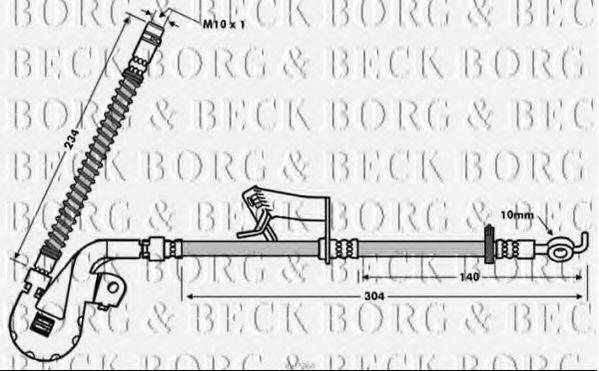 Тормозной шланг BORG & BECK BBH7764