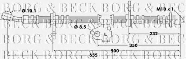 BORG & BECK BBH6198 Тормозной шланг