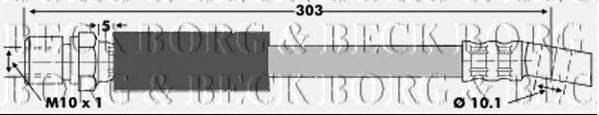 Тормозной шланг BORG & BECK BBH6353