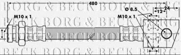 BORG & BECK BBH6704 Тормозной шланг