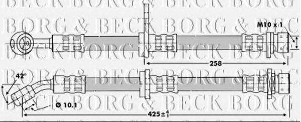 BORG & BECK BBH6744 Тормозной шланг