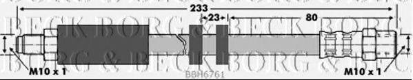 Тормозной шланг BORG & BECK BBH6761