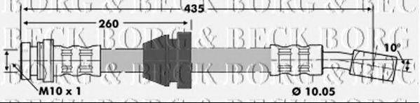 BORG & BECK BBH6771 Тормозной шланг