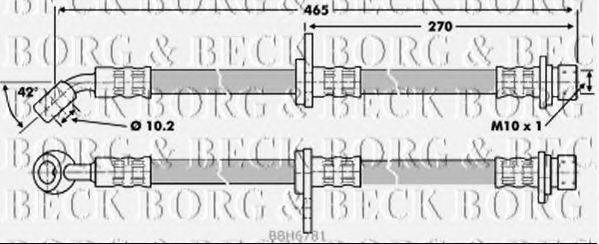 Гальмівний шланг BORG & BECK BBH6781